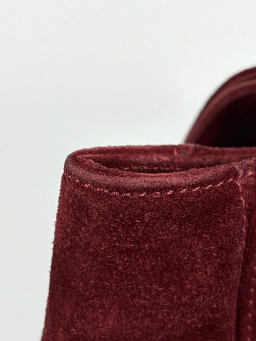 ★SOLD★ Chanel CC Logo Fringe Tote Tassel Shoulder Bag Suede Red - Picture 6 of 10